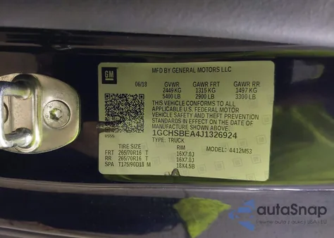 2018 Chevrolet Colorado Wt from USA, damaged, VIN 1GCHSBEA4J1326924